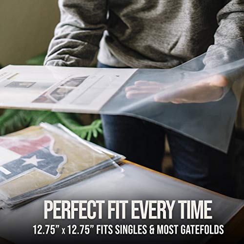 Vinyl Fever Record Sleeves [25 Pack] - Crystal Clear Outer Album Covers - Durable 3 Mil Thick Polypropylene Vinyl Sleeves for 12 Inch Lps and Archival Album Storage | 12.75"x12.75" Perfect Fit Sleeves