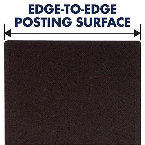 Quartet Bulletin Board, Fabric, 3' x 2', Frameless, High-Density Fiberboard, Oval Office, Black (7683BK)