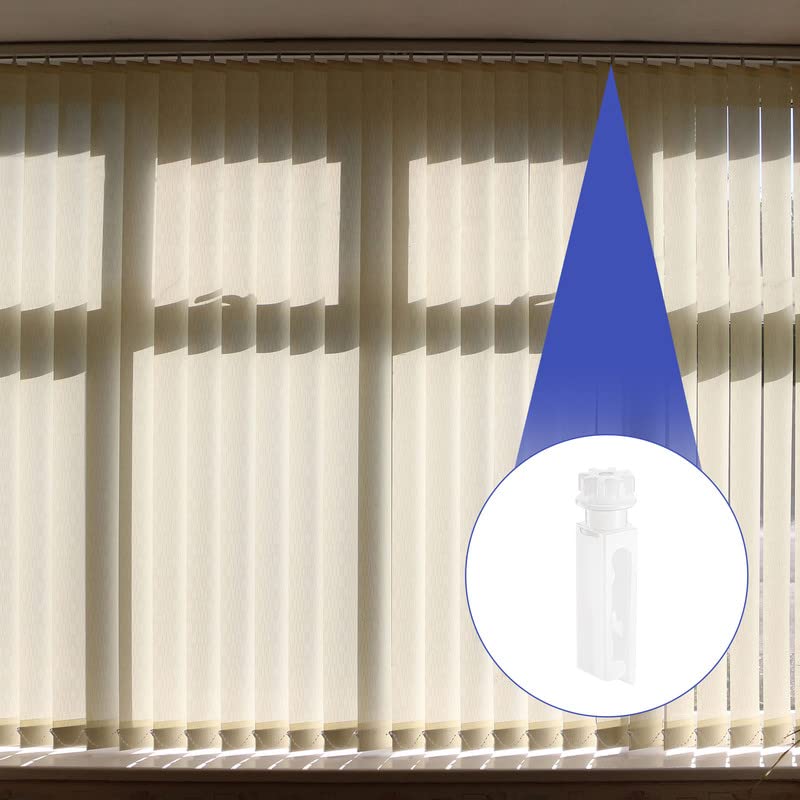 Vertical Blind Replacement Parts Repair Tabs White Stems for Window Carrier Vertical Blinds Curtain Accessories(12 Pieces)