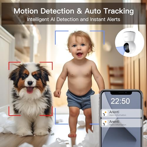 LAXIHUB Indoor Security Camera,5MP Pet Camera with Phone App,2.4G/5G WiFi Cameras for Home/Dog Pan Tilt,24/7,2-Way Talk, Human Detection, Motion Tracking,Auto Tracking,Night Vision,Local Storage