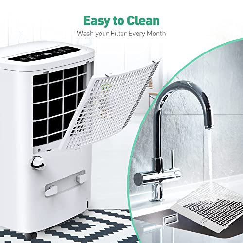 Humhold 12000 BTU Portable Air Conditioners with Remote Control, 3-in-1 Free Standing Cooling AC Unit with Fan & Dehumidifier, Cools Room up to 500 sq.ft, Smart/Sleep Mode,3 Speed,Auto Swing,Timer