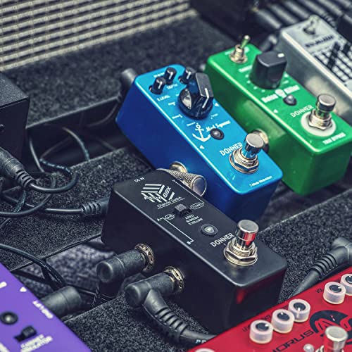 Donner Triple Looper Guitar Pedal, 90 mins Looping Time Loop Pedal with Screen, 3 Loops Looper Pedal with Unlimited Overdubs Undo/Redo