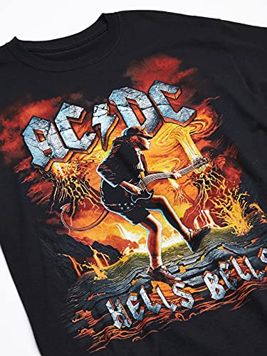 Liquid Blue unisex adult Ac/Dc Rock Eruption Short Sleeve T-shirt T Shirt, Black, Small US