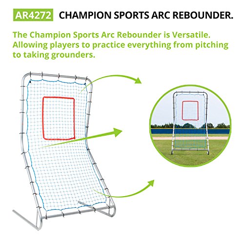 Champion Sports Baseball Training, Pitching, Fielding Net with Strike Zone for Kids, Adults- Premium, Durable Rebounder Pitcher Nets - Softball Training Equipment for Little League, Varsity Practice