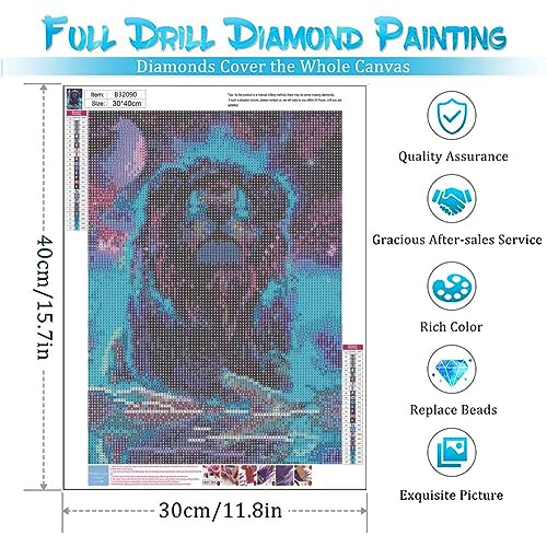 QUITEDEW Bird Diamond Painting Kits for Adults, Animal Diamond Art Kits, 5D Diamond Painting for Beginners with Home Wall Decor and Gift 12x16 Inch…