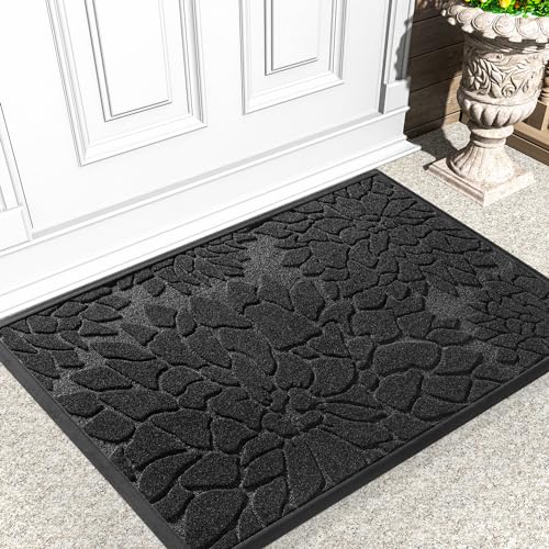 AMOAMI-Door Mat -Heavy Duty Absorbent Welcome Matt for Front Door-Non-Slip Rubber Front Door Mat-Doormat for Home Entrance Entryway Outside Entry Back Door