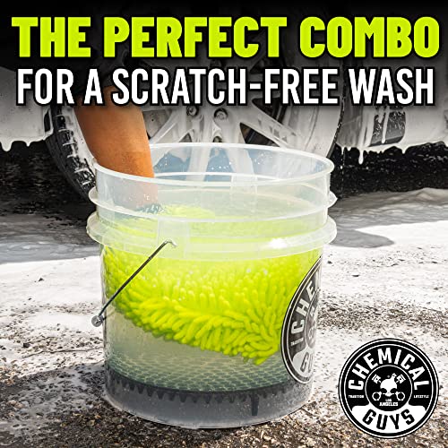Chemical Guys HOL_128 Car Cleaning Kit, with Car Wash Soap, Car Wash Bucket and 16oz Car Care Cleaning (8 items)