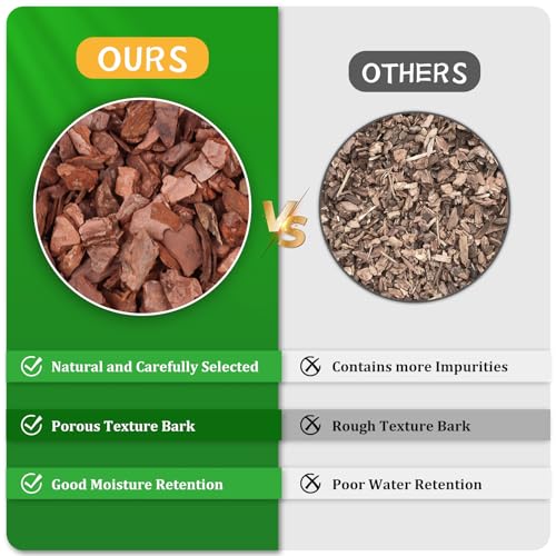 Legigo 2 Quarts Organic Orchid Potting Bark- All Natural Orchid Bark Potting Mix Pine Bark Wood Chips for Houseplant Mulch, Orchid Plants Root Development, Mulch for Potted Plants