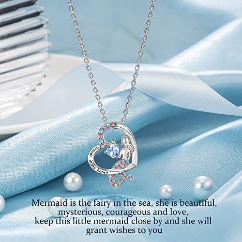 Tarsus Mermaid Necklace, Blue Little Mermaid Gifts Necklace Jewelry Stuff