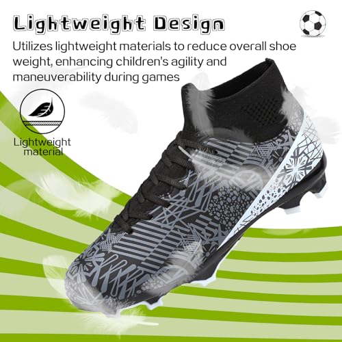 Kids Soccer Cleats Boys Girls Football Cleats Youth Baseball Cleats Zapatos de Futbol Para Niños Athletic Outdoor Soccer Shoes High Top Football Shoes indoor soccer Professiona Training Football Boots