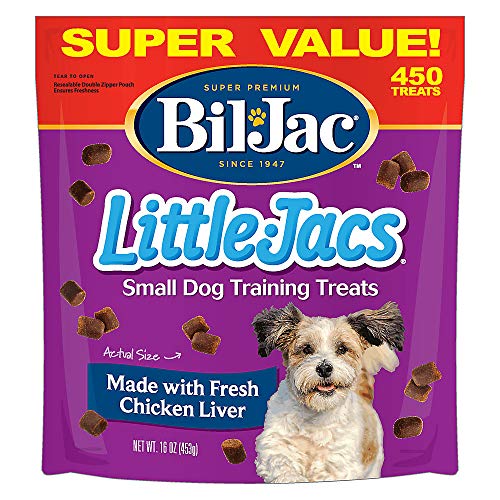 Bil-Jac Little Jacs Small Dog Training Treats - Soft Chicken Liver Dog Treats for Puppy Rewards - Real Chicken, No Fillers, 16oz Resealable Double Zipper Pouch (3-Pack)