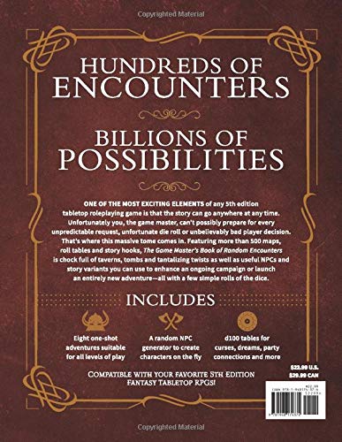 The Game Master's Book of Random Encounters: 500+ customizable maps, tables and story hooks to create 5th edition adventures on demand (The Game Master Series)