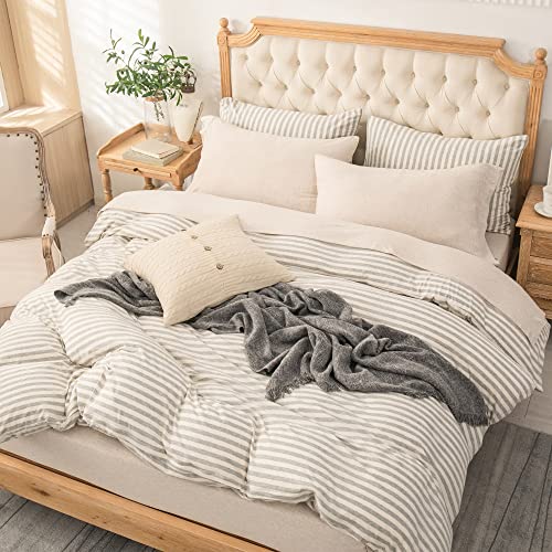 PURE ERA Jersey Knit 4pc Bed Sheet Set 100% T-Shirt Heather Cotton Super Soft Comfy Breathable Fits Mattress Up to 20" Extra Deep Pocket (Heather Navy Blue, Queen)