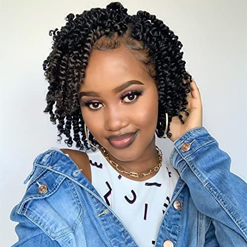 The BOHOBABE Long Pre-twisted Passion Twist Crochet Hair 24 Inch Pre-looped Long Ombre Gray Crochet Passion Twist Braiding Hair 8 Packs Soft Bohemian Twists (T1B/grey)