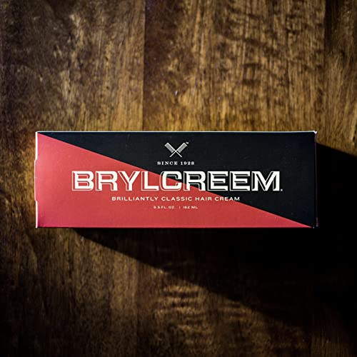 Brylcreem 3-in-1 Original High Shine Men's Hair Cream for Styling, Strengthening, and Conditioning, Alcohol-Free, 5.5 Ounce