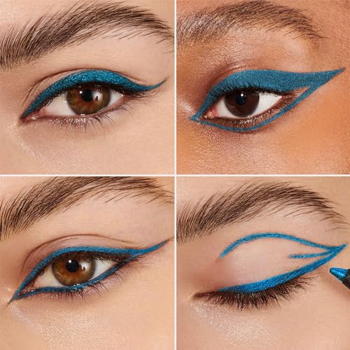 Wonderskin 1440 Longwear Blue Eyeliner Pencil - Waterproof, Sharpenable Eyeliner Pencil and Smudge Proof Blue Eye Liner Pencils (Aqua)