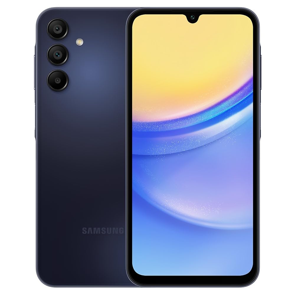 SAMSUNG Galaxy A15 5G Dual SIM (128GB, 2024) 6.5" 90Hz AMOLED, 50MP Camera (Fully Unlocked International Model for AT&T, T-Mobile, Verizon, Global 4G) A156M/DSN (w/ 25W Super Fast Charger, Black)