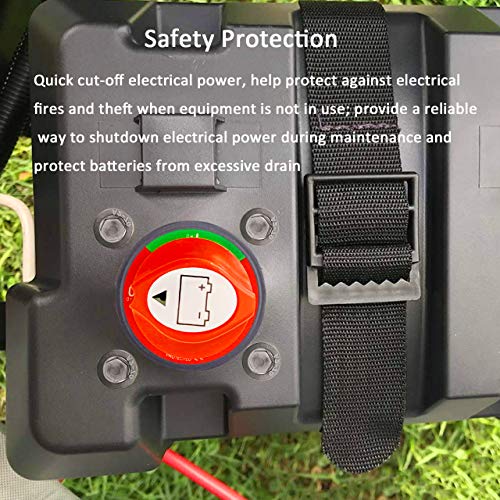 Battery Disconnect Switch Master, 12V-48V Waterproof Power Isolator On-Off Kill Switch 275Amps High Current for Car RV Marine Boat Truck ATV Vehicles