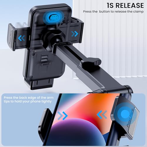 GUWEZ Phone Holder Car Mount for iPhone [Powerful Suction] Phone Mount for Car Dashboard Windshield Air Vent Universal Accessories Automobile Phone Holder Fit iPhone Smartphone Carbon Fiber