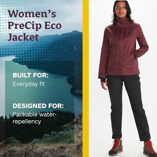 MARMOT Women's Precip Eco Jacket | Classic, Breathable, Waterproof, Enamel Blue, Small