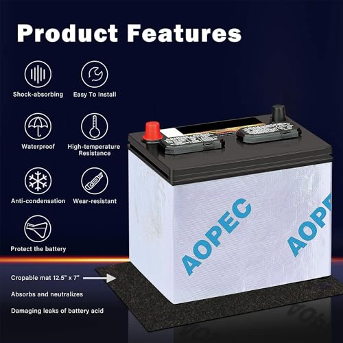 AOPEC Battery Insulation Kit (Fits Most Top And Side Mount Batteries, 40"x7") 1pc