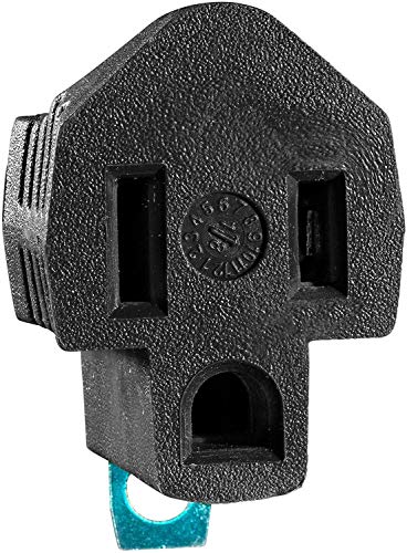 Maximm 2 Prong to 3 Prong Outlet Adapter, Polarized Grounding Converter ETL Two Prong to Three prongs Outlets 4 Pack Black ETL Listed