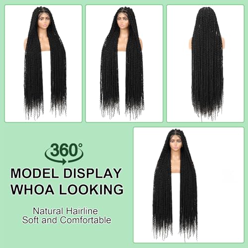 Youthfee 14" locs Braided Wigs for Women and Men Lace Front Braided Wig Knotless Short Black Bob Braid Wig Full Double Lace Braided Wigs with Baby Hair