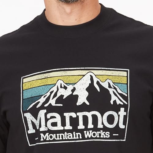 MARMOT Men's MMW Gradient Short Sleeve Tee, Black, Small