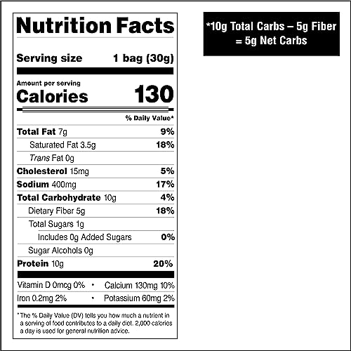 Quest Nutrition Cheese Crackers, Spicy Cheddar Blast, 10g of Protein, Low Carb, Made with Real Cheese, 12 Count (1.06 oz bags)