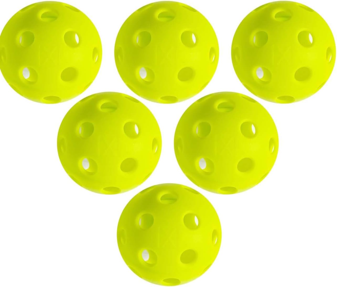 CHUVIAN Pickleball Balls, Sports Outdoor Pickleball Balls 6-Pack, 40 Holes, High Bounce, True Flight, Durable Yellow Pickle Balls, USA Pickleball Approved Tournament and Competition Play