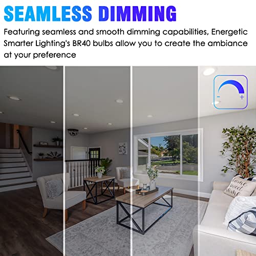 LED Recessed Light Bulbs BR40, 110W Equivalent 14W, Dimmable, 1600 High Lumens, Warm White 3000K, Indoor Flood Lights for Recessed Cans, UL Listed, 6 Pack