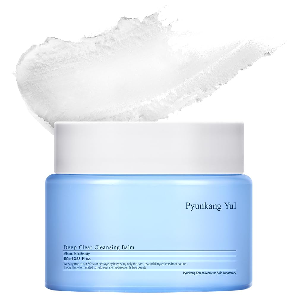 Pyunkang Yul [PKY] Deep Clear Cleansing Balm, All in One Facial Cleanser for Heavy Makeup Removal, Moisturized Finish with Plant Based Oil, Korean Skincare (3.38 Fl.Oz, 100ml)