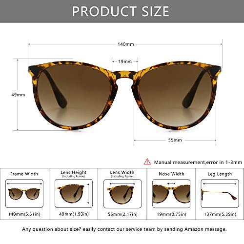 SUNGAIT Vintage Round Sunglasses for Women Men Classic Retro Designer Style SGT567OFKQCPG