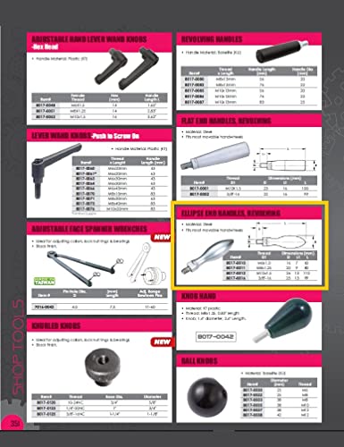 Pro Series by HHIP 8017-0016 3/8-16 Thread Ellipse End Handle