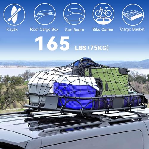 FLYCLE Roof Rack Crossbars Compatible with 2016-2019 Explorer, Car Cargo Roof Racks Cross Bars Rooftop Luggage Kayaks Bicycles Snowboard Canoe Carrier Cargo Bag