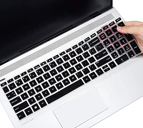 Keyboard Cover for HP 15.6 Laptop 15-dw 15-dy 15-ef 15-db/da/bs 15-bw/HP Envy x360 2-in-1 15.6 15-dy5033dx dy5073dx dy5399nr dy5599nr 15t-dw400/HP 17.3 Laptop 17-by/bs/ca 17-by4022wm by4025nr -Black