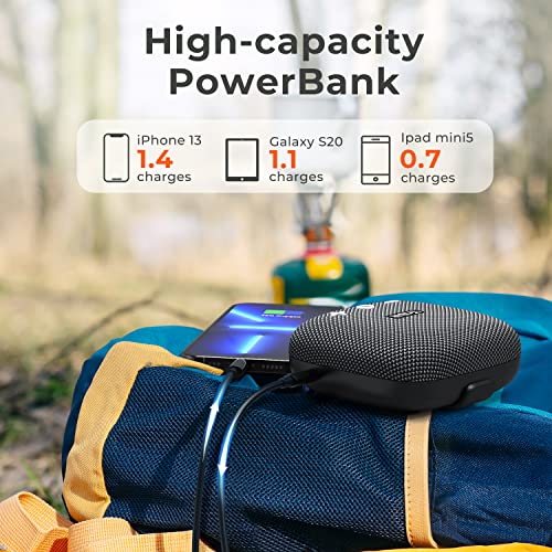 Tribit Stormbox Micro 2 Wireless Portable Speaker: 10W Loud Deep Bass Sound, IP67 Waterproof Bike Speaker with Bluetooth 5.3, 12Hrs Playtime Long Battery Powerbank for Camping Travel Hiking