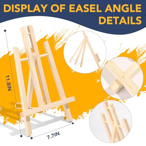 AROIC 52 PCS Professional Painting Set with Easels, 4 Wood Easels,40 Brushes with Nylon Brush Head,4 Drawing Boardart and 4 Palette, Painting Supplies kitfor Kids & Adults to Painting Party.