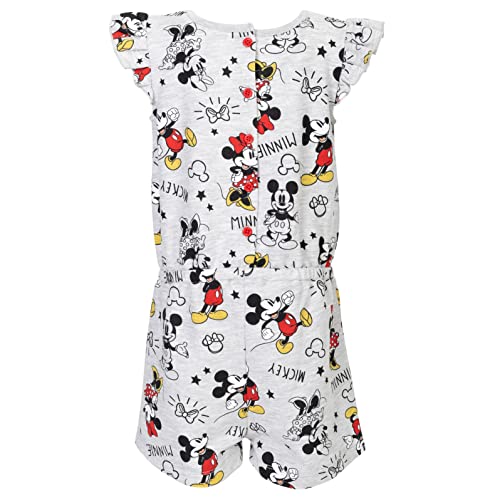 Disney Minnie Mouse Mickey Mouse Infant Baby Girls Sleeveless Romper Gray 18 Months