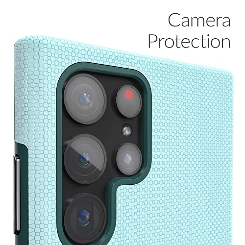 Crave Dual Guard for Samsung Galaxy S22 Ultra Case, Shockproof Protection Dual Layer Case for Samsung Galaxy S22 Ultra, S22 Ultra 5G - Aqua