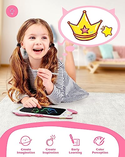 Bravokids Toys for Girls Age 3-7, LCD Writing Tablet for Kids, Drawing Tablet for Toddler Gifts, Erasable Drawing Tablet Doodle Board, Birthday Christmas Gifts