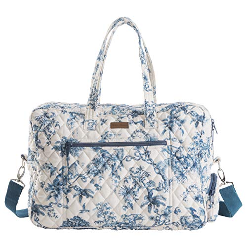 Maison d' Hermine Weekend Bag Cotton Quilted Duffel Overnight Luggage Weekender Gym Bag for Gifts Travel Men Women Business Travellers Family Trip, Faience