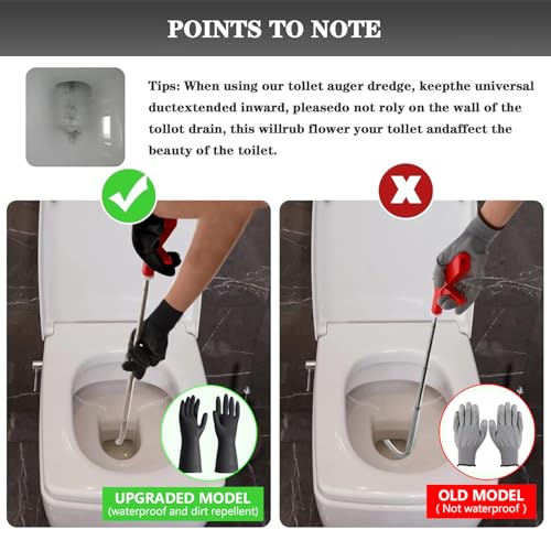 51"Toilet Snake Clog Remover,Toilet Auger Grabber Tool，Plumbing Snake for Toilet,With 4 Claws Bendable Hose Pickup Reaching Assist Tool for Grabbing Objects Blocked in Toilet Pipes and Drainage Drains