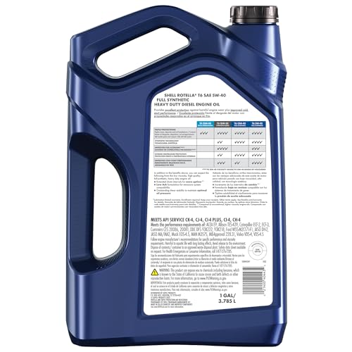 Shell Rotella T6 10W-30 Diesel Engine Oil, 1 Gallon (Case of 3)