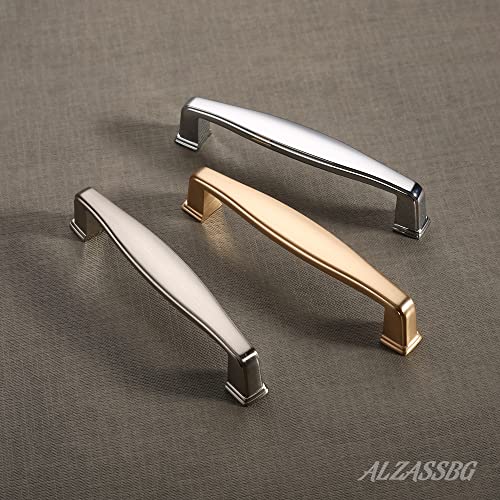 Alzassbg 10 Pack Brushed Brass Cabinet Knobs, 1.22 Inch(31mm) Length Kitchen Cabinet Hardware Square Knobs for Cupboard and Drawer AL6073BB