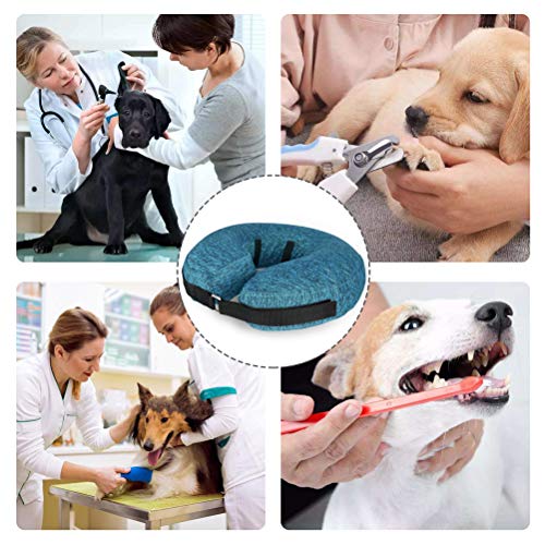Dog Cone Collar for Small Medium Large Dogs for After Surgery, Pet Inflatable Neck Donut Collar Soft Protective Recovery Cone for Dogs and Cats - Alternative E Collar Does Not Block Vision - Green,XS