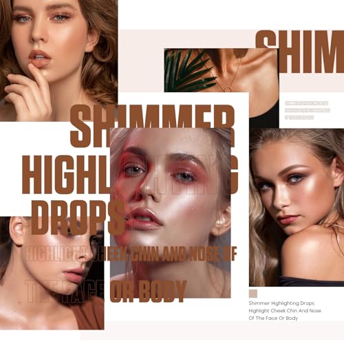 MAEPEOR Shimmer Body Luminizer 5 Colors Moisturizing Glow Illuminator Smooth and Non-sticky Summer Body Highlighter For Face & Body (80ML, 01 Silver)