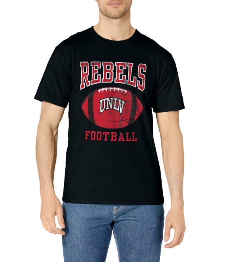 Nevada Las Vegas UNLV Rebels Football Ball T-Shirt