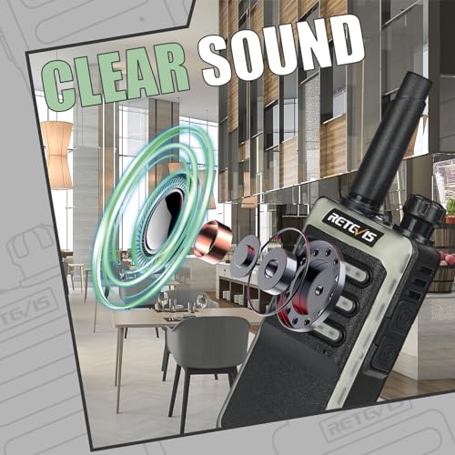 Retevis RB66 Fast Charging Walkie Talkies for Adults,Walkie Talkie with Earpiece,Fluorescent Design,USB-C Charging,Flashlight,2 Way Radio Long Range for Event Property Theme Park Museum(10 Pack)