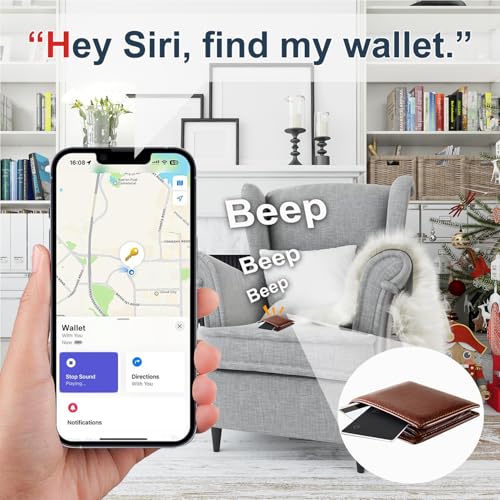 YAOTE Wallet Tracker Card, Ultra-Thin Luggage Tracker Works with Find My (iOS only), Item Locator for Wallet, Suitcase, ID Card and More, Wireless Charging, Water Resistant